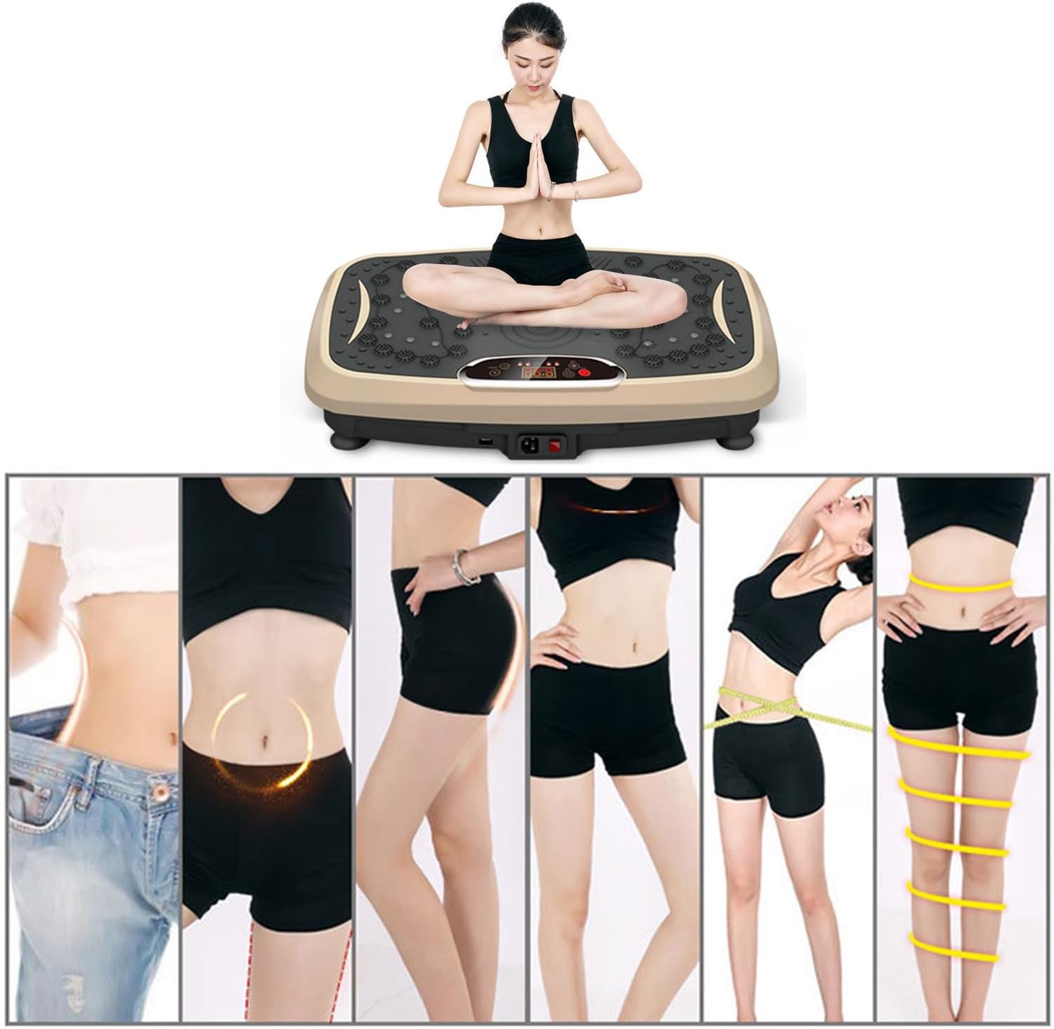 Slimming Machine Shaking Machine Vibration Machine, Ultra Slim Vibration Platform Machines Vibration Plate Exercise Machine, Home Weight Loss Equipment Thin Belly Thin Waist Artifact