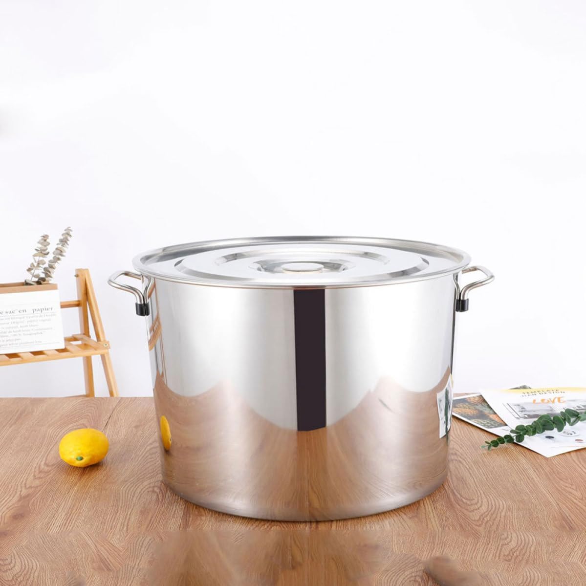 Soup Pot Porridge Bucket Stainless Steel Rice Thickened with Lid