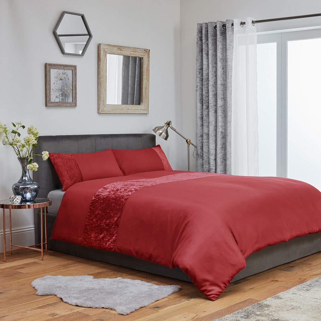 John Aird Crushed Velvet Pair Of Pillowcases(Pair Of Pillowcases, Red)