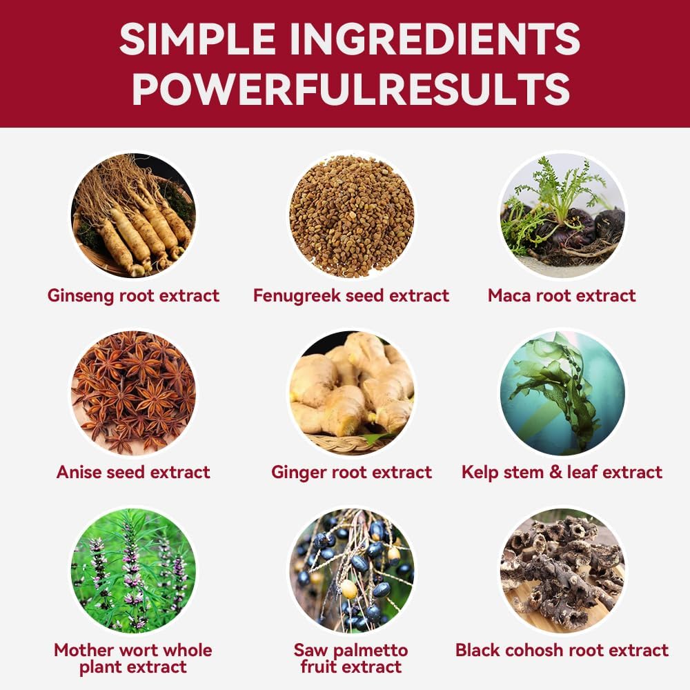 BBL Gummies for Women, Pack of 3, Bear Shape Booty Gummies with Herbal Ingredients, BBL Vitamin Gummy with Fenugreek, Asian Ginseng, Motherwort, Saw Palmetto, Anise Seed & Vitamin C - Image 6