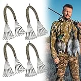 Datanly 4 Pcs Game Carrier Duck Carrier 12 Drops Slip Knots Duck Hunting Accessories Bird Duck Call Lanyard Paracord Duck Strap Waterfowl Goose Hanger for Doves Game Tote Gear
