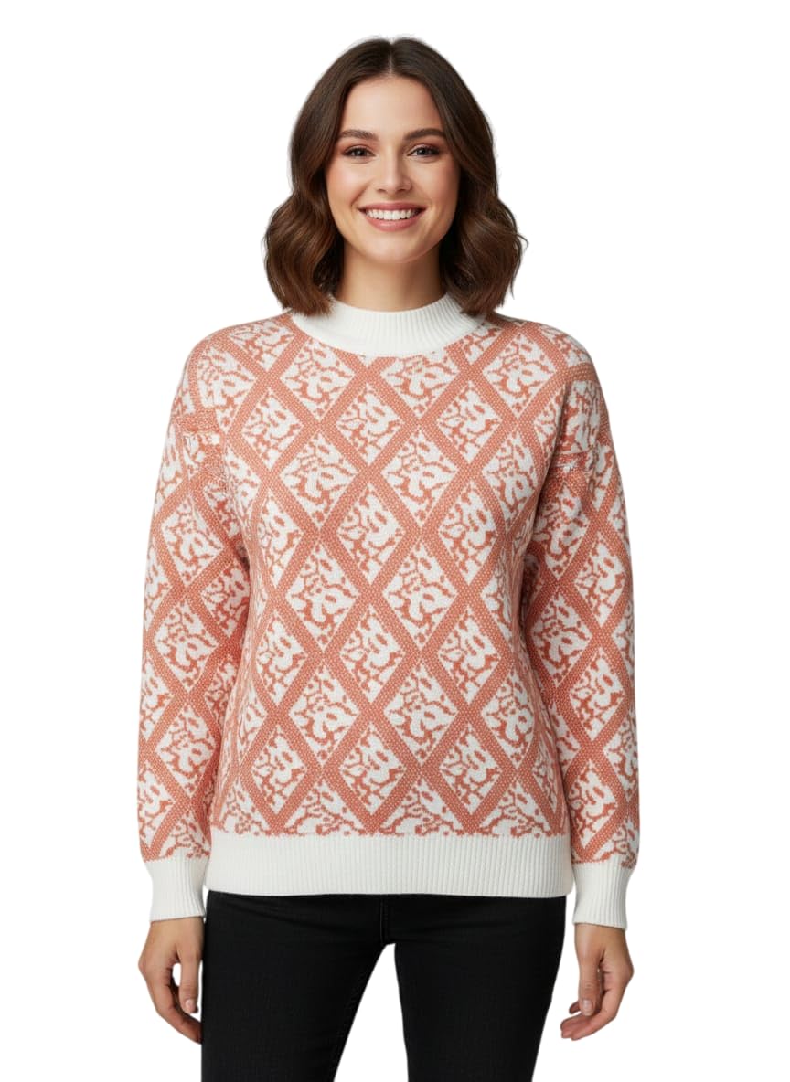straus VAX VAX Women’s Round Neck Full Sleeve Knitted Winter Sweater | Soft Acrylic Woollen Pullover | Warm Stylish Cable Knit Design | Casual & Office Wear Winter Top for Women-picture-41