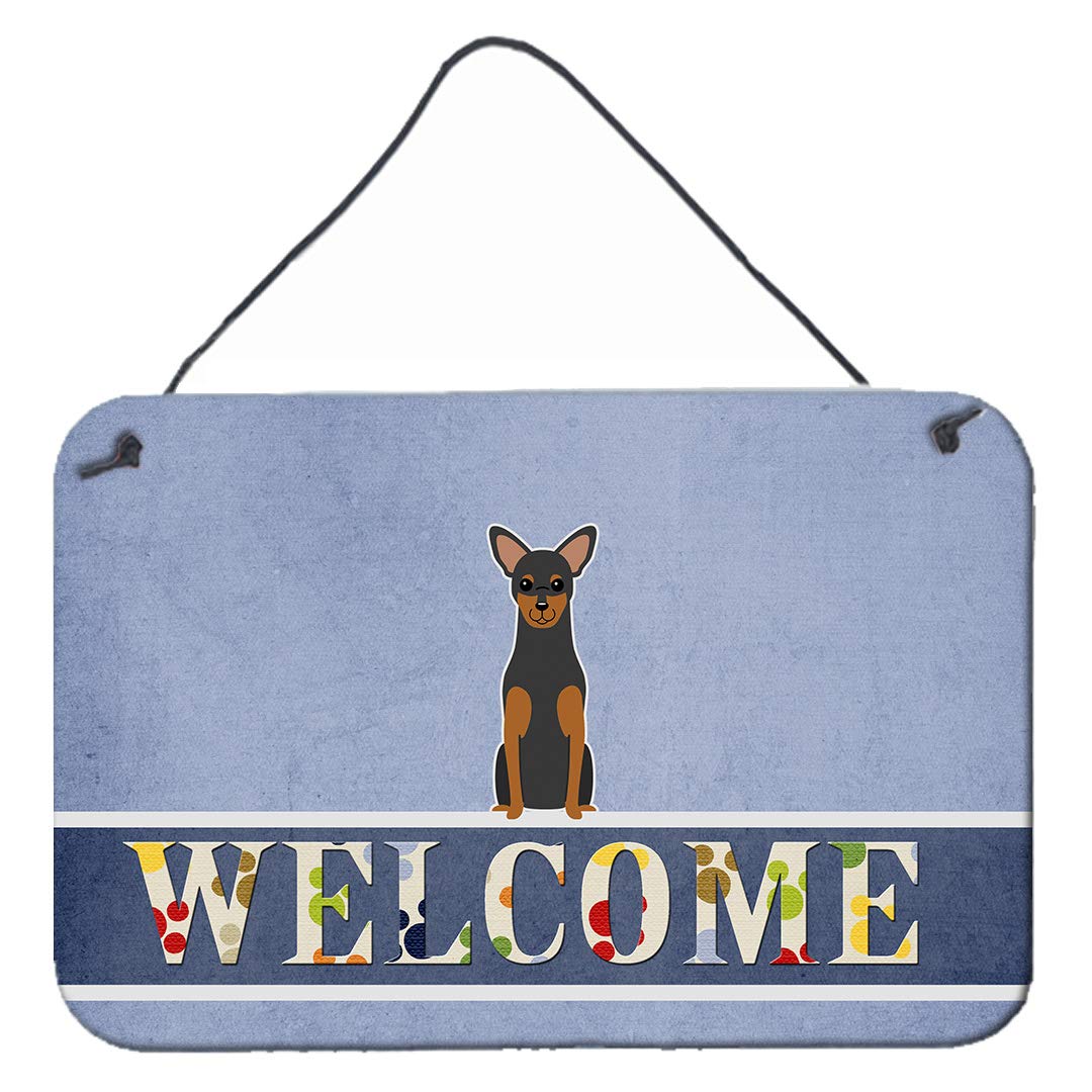 Manchester Terrier plaque métal bienvenue Caroline's Treasures 20x30 cm