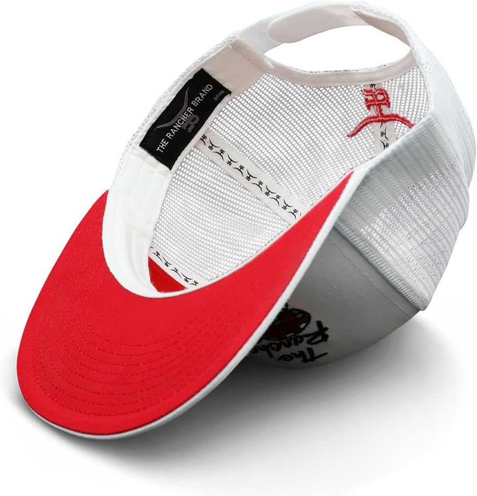 The Rancher Hat Co. 21 Blackjack Western Trucker Hat - High Profile, Adjustable Mesh Back Hat