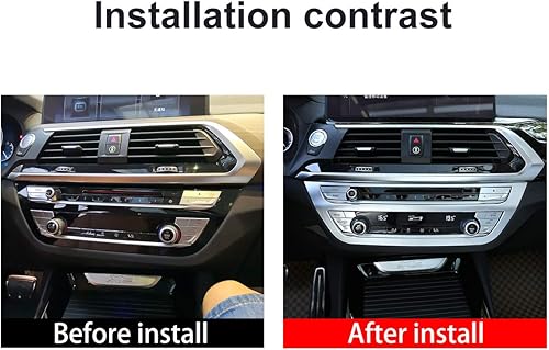 Miniatura 2 de YIWANG Marco de decoración de consola central de automóvil ABS cromado para BMW X3 G01 X4 G02 2018-2020 Accesorios de automóvil (plata)