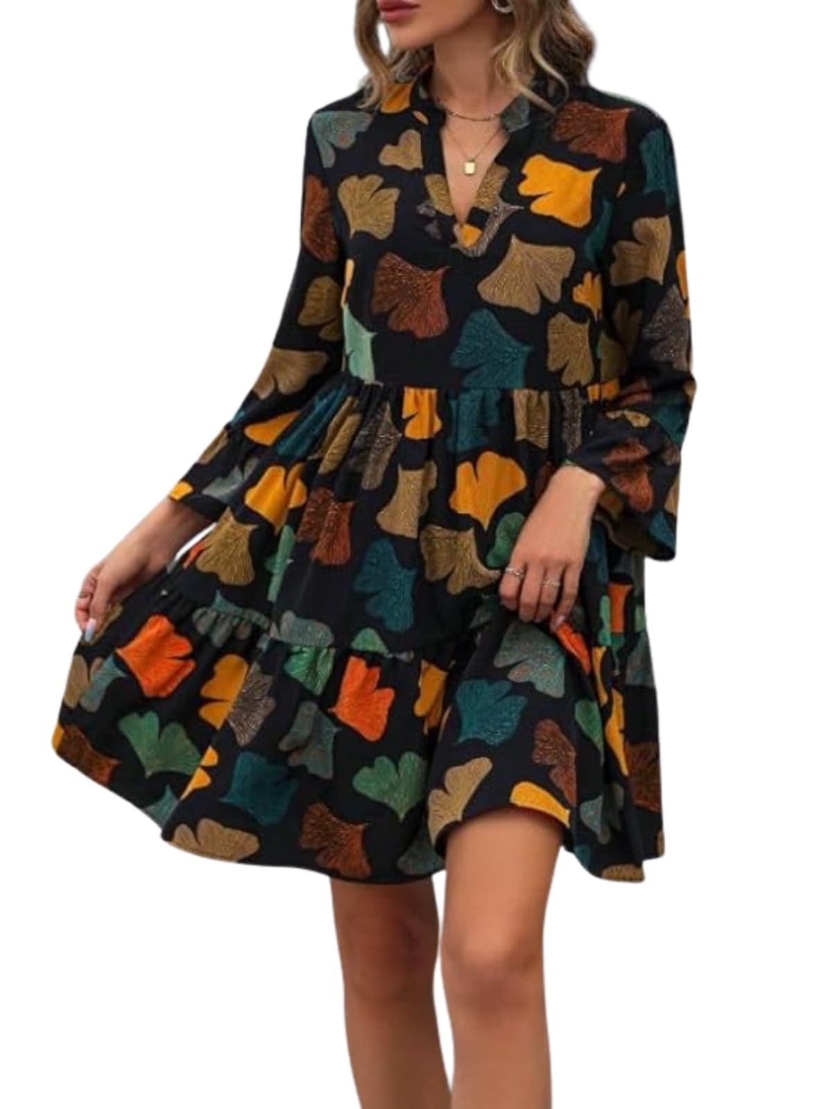 leriya fashion Rayon Western Above The Knee Women Party Dress-picture-13