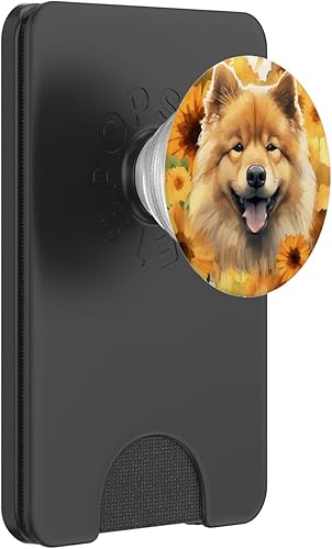 Miniatura 7 de Chow Chow Dog Watercolor Sunflower PopSockets Standard PopGrip