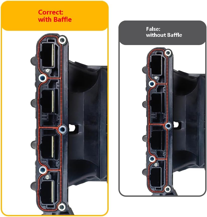 Engine Intake Manifold w/Gasket | Fit for 2007-2017 Jeep Compass Patriot, 2007-2011 Dodge Caliber Avenger Journey, 2007-2009 Chrysler Sebring 1.8L 2.0L 2.4L | OE# 4884495AK 911-902 4884495AH