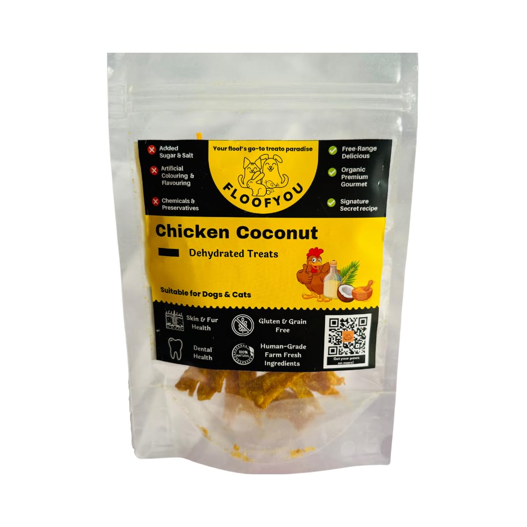 FloofYou Chicken Coconut Jerky Strips Dehydrated Natural Healthy Dog Treat (B0C1K11Y6M) Amazon Price History, Amazon Price Tracker