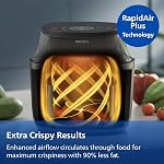 Philips Airfryer 3000 Series - Premium 6.2L Airfryer with Window, RapidAir Plus Technology, 16 Ways to Cook, 90% Less Fat, Easy to Clean, Touchscreen, Energy Saving (NA330/00)