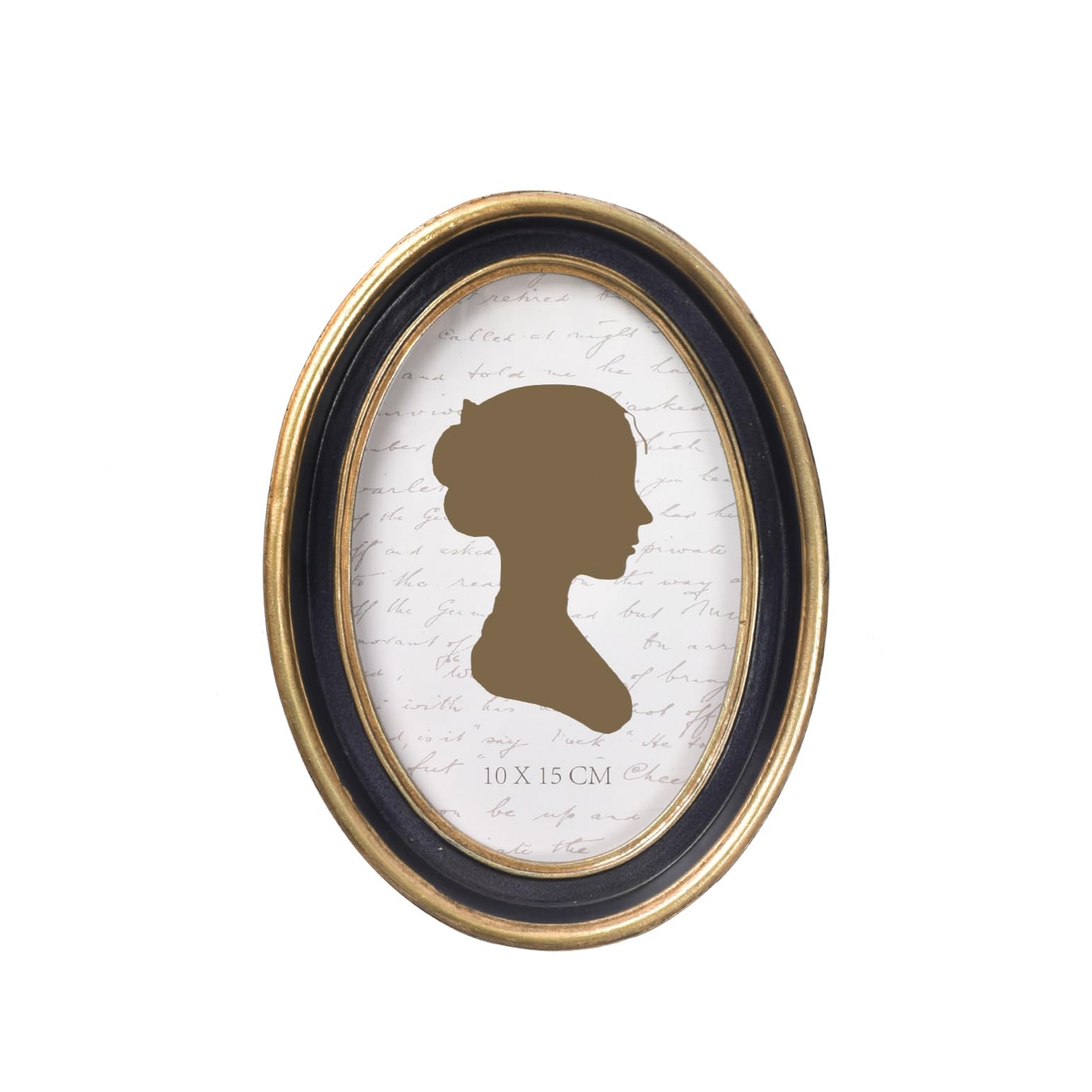 AELS 4x6 Inch Vintage Picture Frame, Elegant Antique Photo Frames with Glass Front, Photo Display, Tabletop Wall Hanging, Gift Ideas, Black Oval with