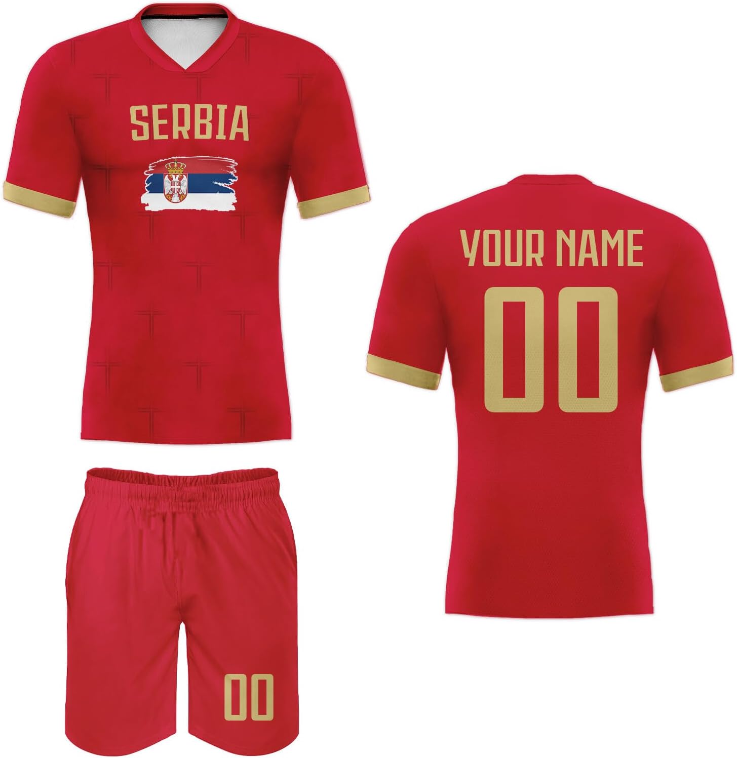 Custom 24/25 National Soccer Team Jersey Set Personalized Name Number Uniform Shirts Shorts for Men Women Youth Fans Gift