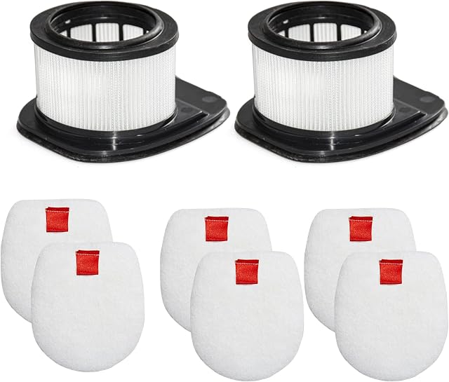 2 Pack Hepa Filters & 6 Pack Foam Filters Replacement for Shark Cordless Stick Vacuum Cleaner IZ201UK / IZ201UKTSB / IZ201UKT / IC300 / IZ251UK IZ202SM / IZ201ME / IZD260CN / IZ102 / IZ101