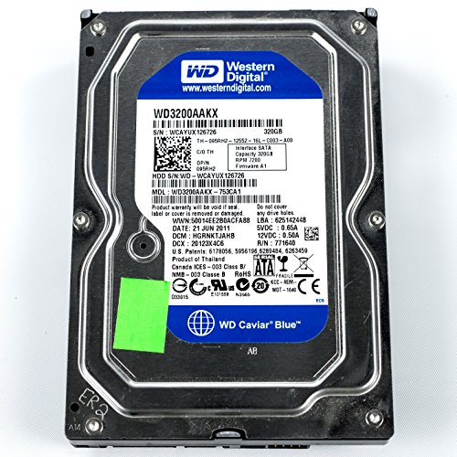 WD WD3200AAKX Blu Hard Disk Desktop da 320 GB, 7200 RPM, SATA 6 GB/s, 16 MB Cache, 3.5 " - Hdd - Immagine 1
