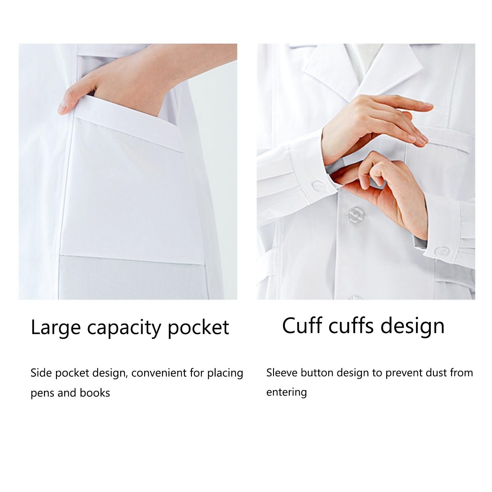 Blouse Chimie Coton Blouse Blanche Chimie Lycee Medicale Femme Coton Collège De Médecin Lycée Tenue Infirmiere Professionnelle Cosplay