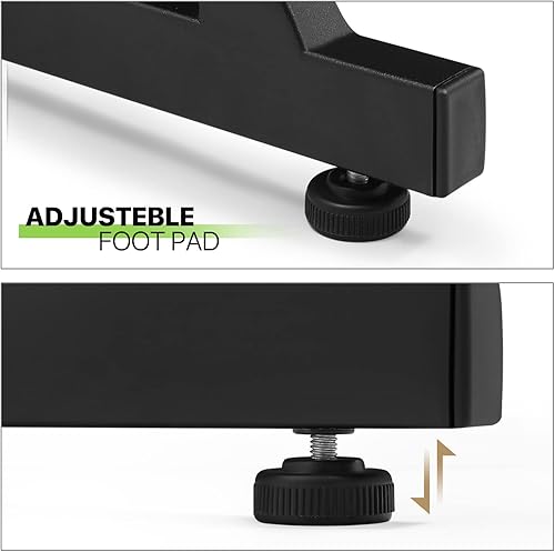 Miniatura 7 de Magshion Escritorio para computadora con estante para monitor, estación de trabajo de 3 niveles con marco en forma de Z, mesa de escritura que