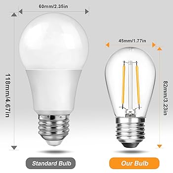 BRIMAX 6 Pack 2W LED Light Bulbs,Equivalent to 15W-20W,Low