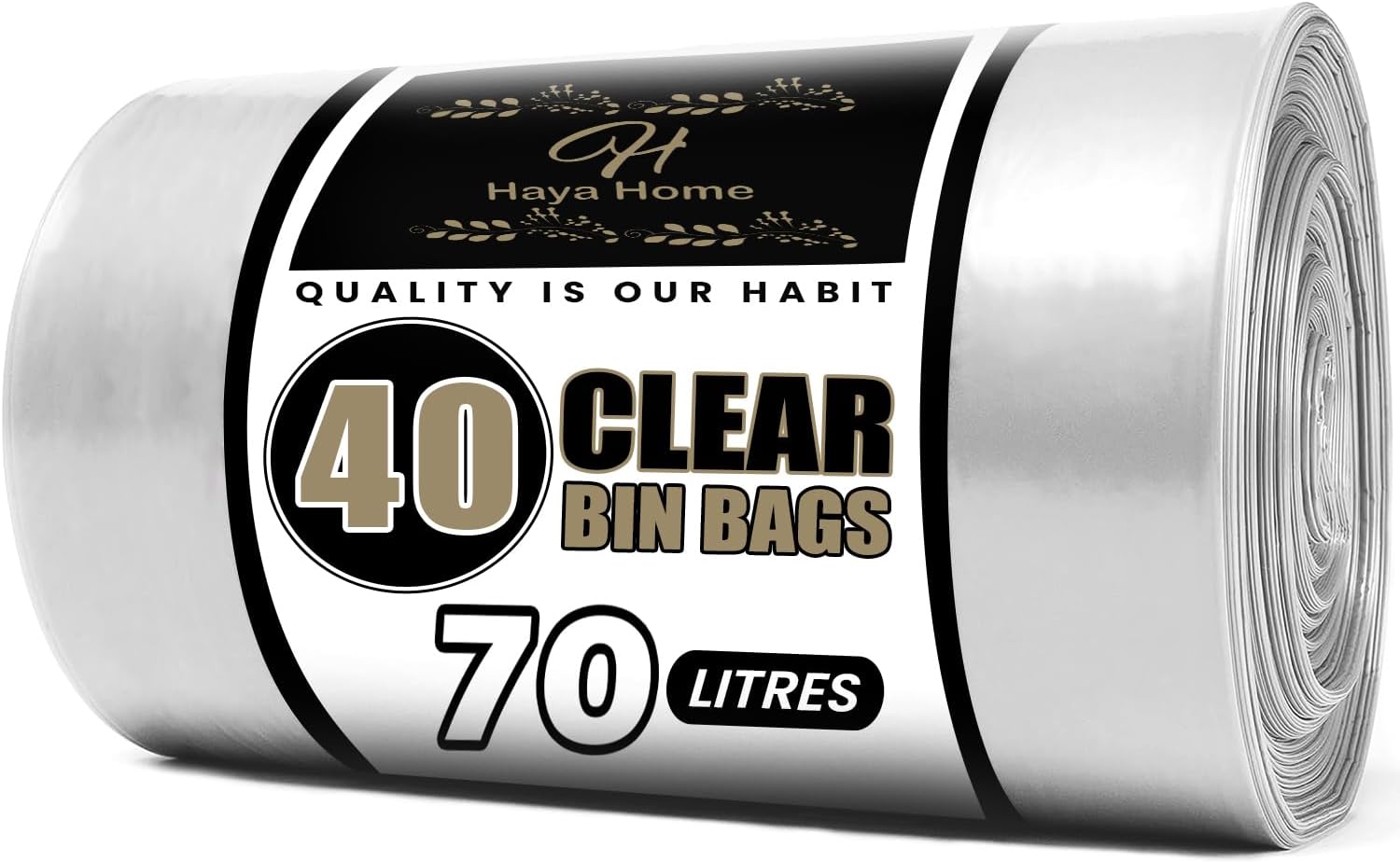 20 x Clear Recycling Bags 100 Litres Capacity Bin Liners Large Refuse