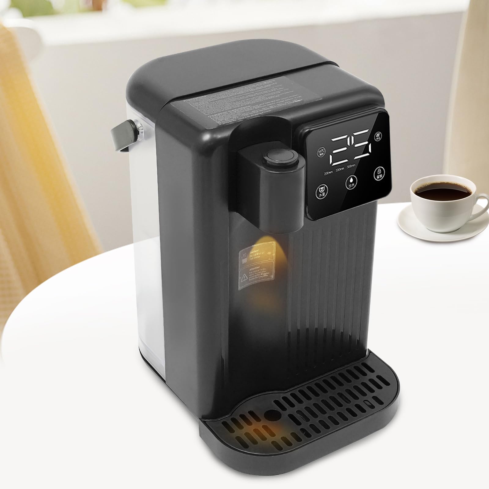 Fontana ad acqua calda 1700 W, dispenser acqua calda 3 secondi, riscaldatore acqua istantaneo 3 L, bollitore elettrico senza fili con temperatura regolabile, per caffè tè e ufficio casa