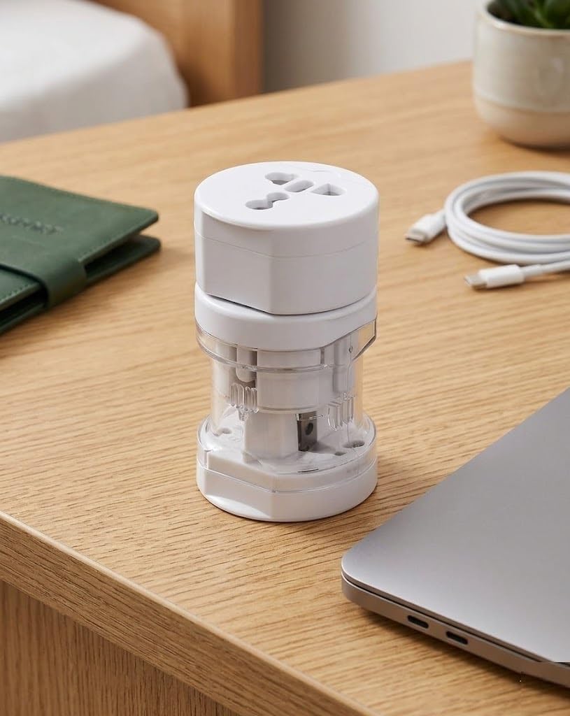 sakar universal travel adapter international power plug with us uk eu aus nz support, all-in-one worldwide charger adapter for mobile, laptop & travel accessories