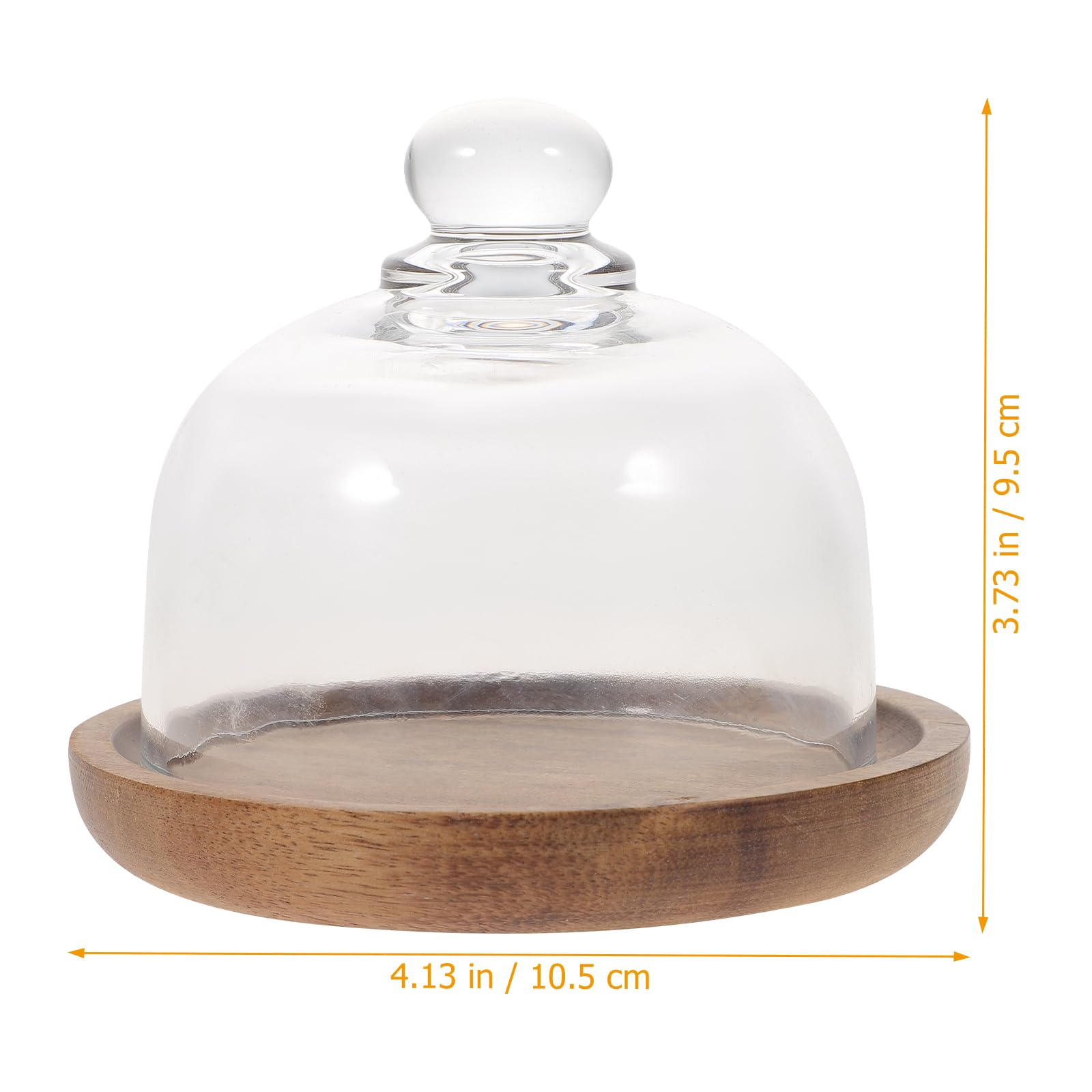 BESTonZON Cloche en Verre avec Assiette,Mini Support à gâteau avec Cloche en Verre,pour Dessert, Fruits, Cupcake,Artisanat,Micro Paysage,e en,pour Restaurant, fête à la Maison（2 Jeux）