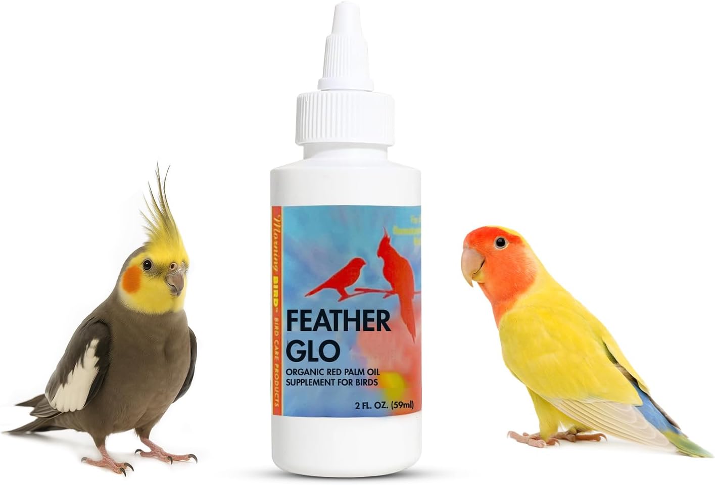 Morning Bird Feather Glo 2 Oz – Palm Oil Supplement for Birds – Supports Pet Skin Treatment Spray, Feather Shine & Immune Health – Vitamin, Mineral & Energy Support for All Bird Types
