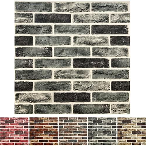 20-Pack 104 Sq.ft 3D Wall Panels Peel And Stick 3D Faux Brick Wallpaper Peel And Stick Grey Faux Stone Wall Panel Foam Brick Self-Adhesive 3D Wallpaper #TOP6