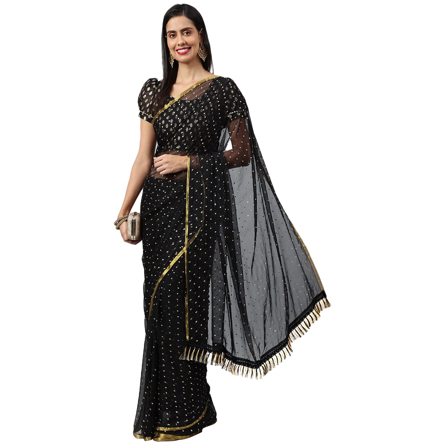 ANNI DESIGNERWomen's Pure Chiffon Saree