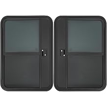 28" x 38" RV Trailer Entry Door, Left & Right Side Teardrop Camper Door, Aluminum Alloy Tempered Glass Waterproof Insulated Replacement Doors with 8 Keys