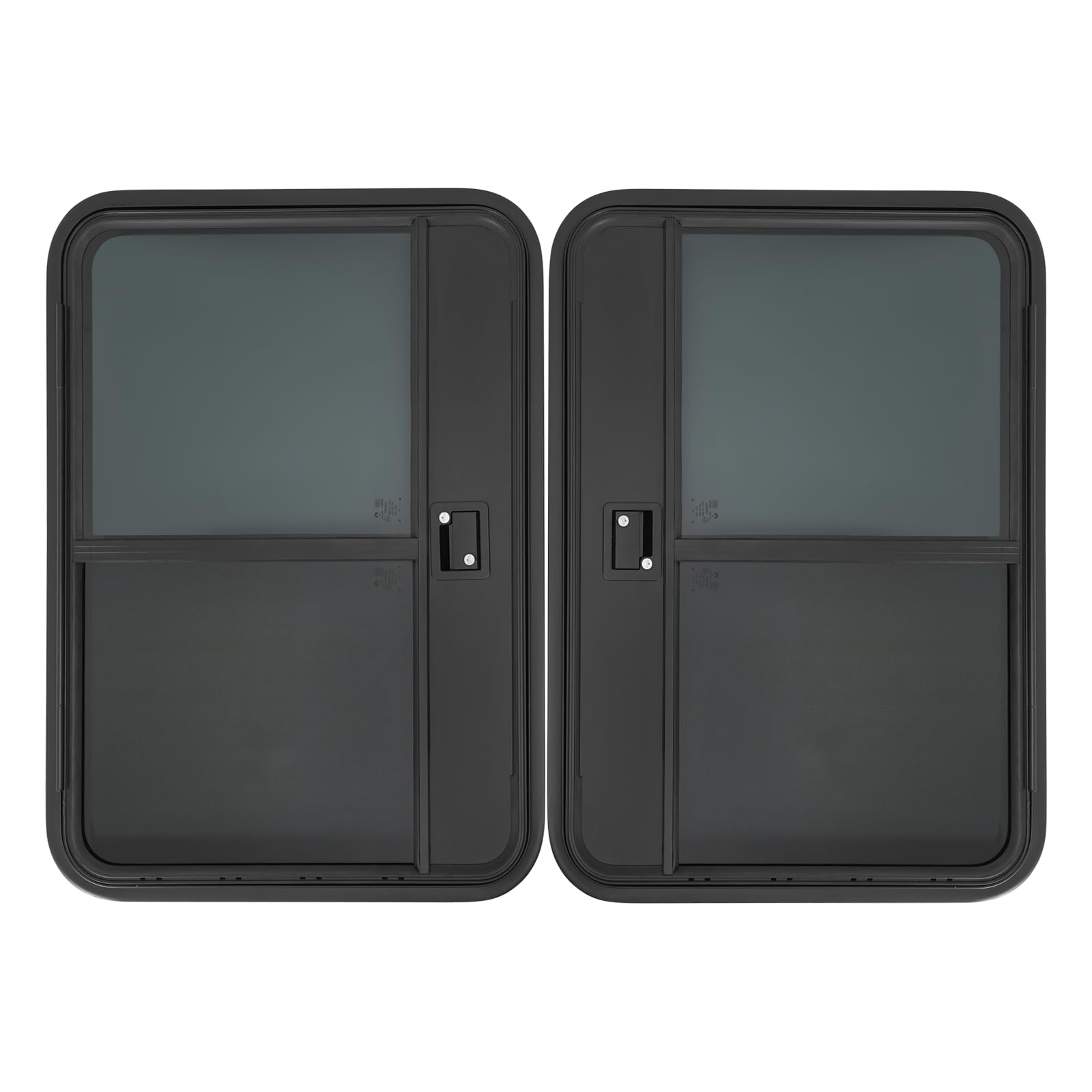 28"x38" RV Entry Door, Black Aluminum Alloy Teardrop Trailer Door with Tempered Glass, Universal Fit for RVs, Campers, Horse Trailers, Cargo Trailers (Left &amp; Right)