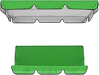 Vista 12 de Juego de cubierta superior impermeable para patio, cubierta superior de repuesto + funda de cojín para columpio para patio, columpio, jardín, Rojo