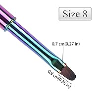 Vista 5 de 1 Uds. Oval UV Builder Gel Nail Brush Rhinestone Mango Profesional Nail Art Tool para Polygel Hard Gel