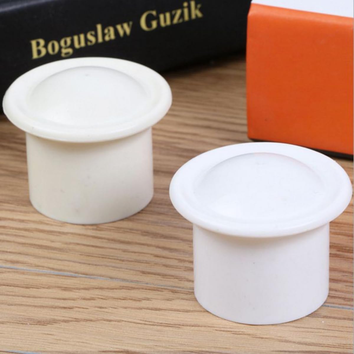 Lot de 2 embouts de tringle à rideau en résine 28 mm (or rose) [38] - Maison