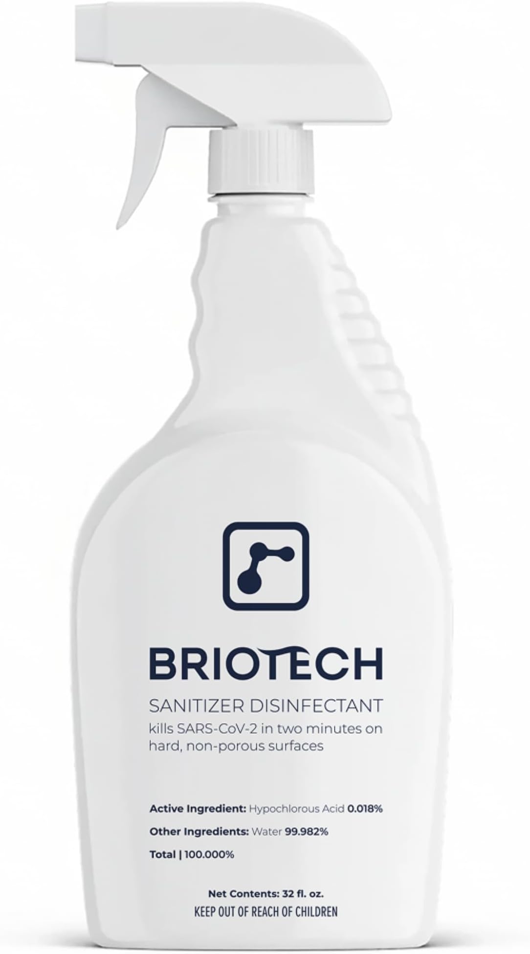 BRIOTECH Sanitizer Disinfectant Hypochlorous Spray, Nursery, 32 fl oz