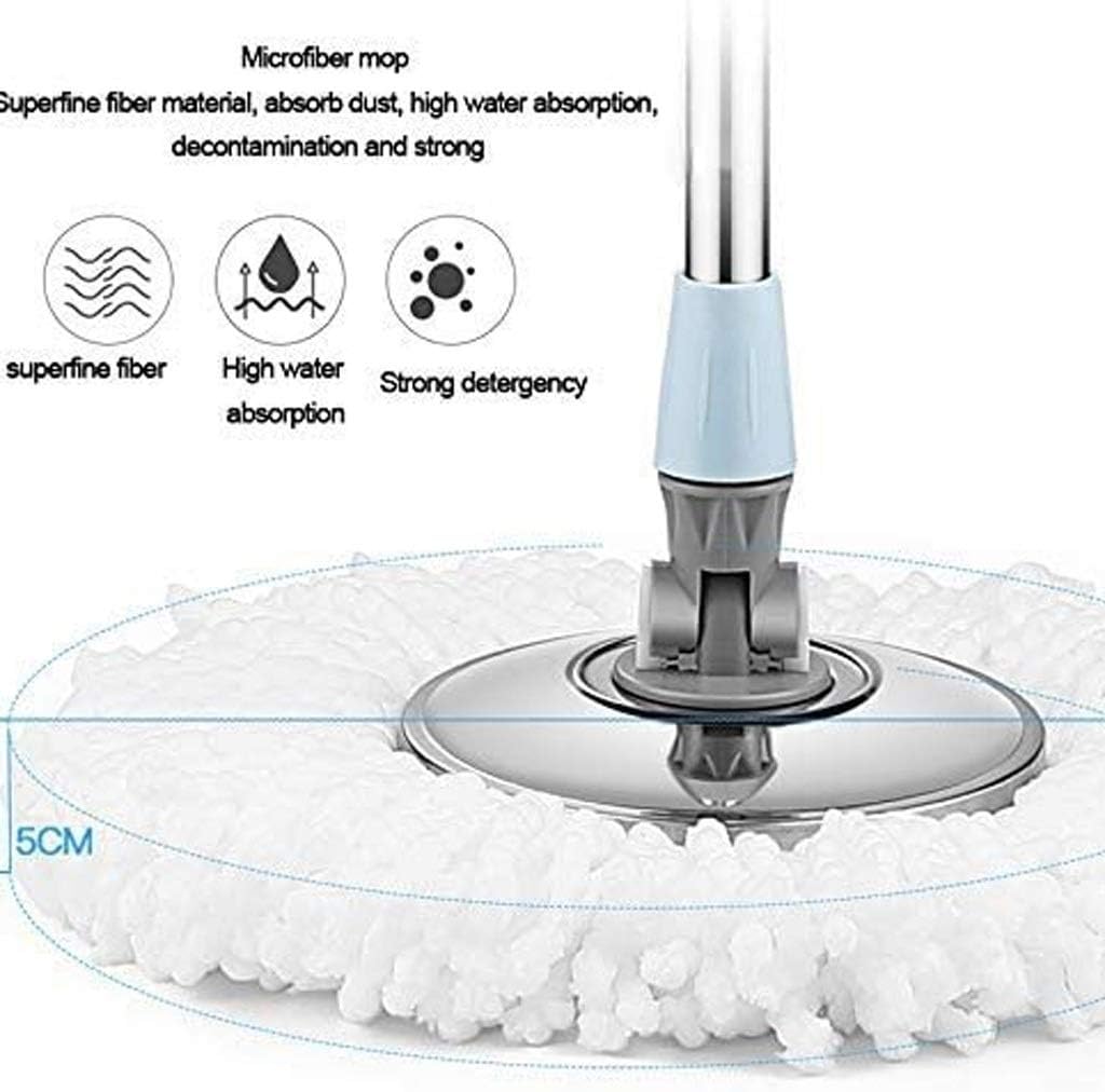 Double Drive Rotary Mop Household Lazy Stainless Steel Pole Mop Automatic Hand Pressure Ouble Barrel
