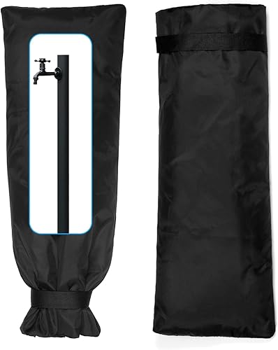 Miniatura 1 de Cubierta grande para grifo para exteriores con tira reflectante de invierno, calcetines de grifo de jardín, protección contra congelación, calcetín