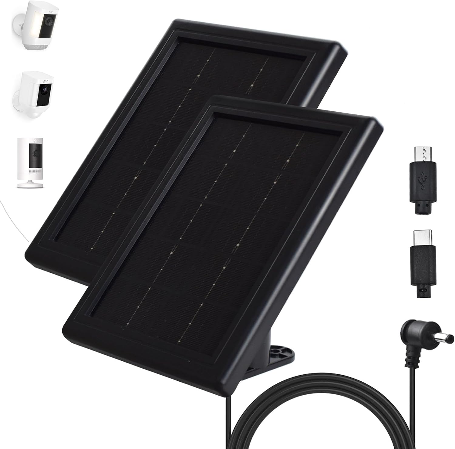 BOBUY Ring Camera Solar Panel Charger, 5V Solar Charger