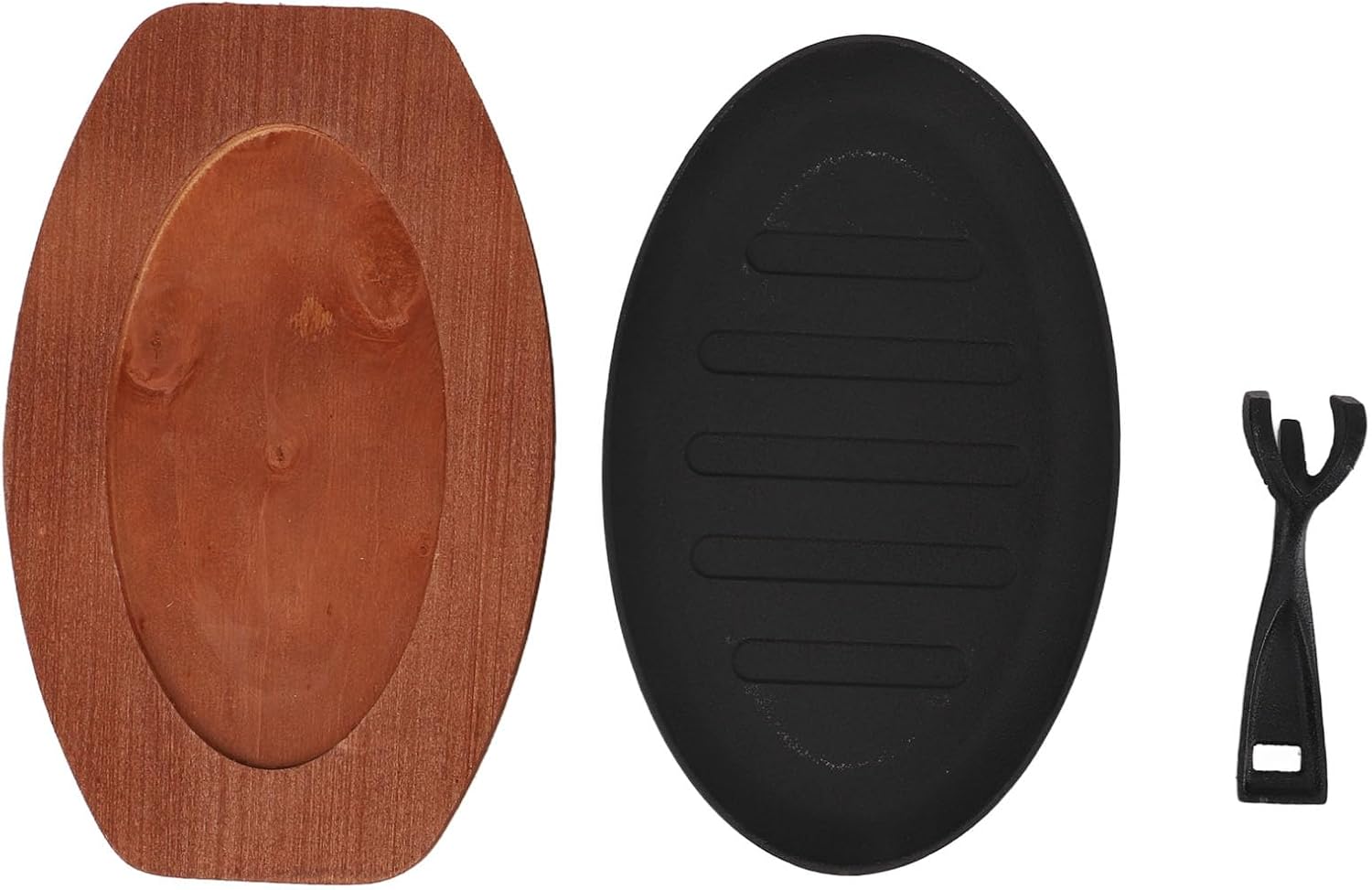 Alomejor 12 Inch Fish Grill Plate Iron Serving Dish Pan for Even Heating and Mouthwatering Taste, Fish Serving Platter for Delicious Results