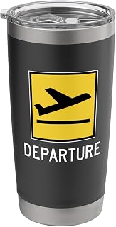 Airport Arrival Sign Terminal Gate Airline Travel Stainless Steel Insulated Tumbler