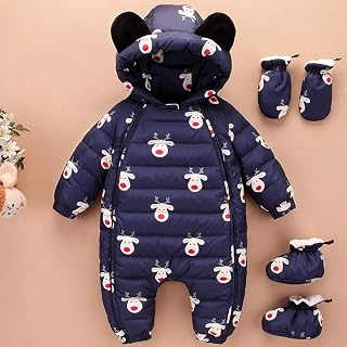 FACAIA Winter Coats for Kids Baby Down Jacket Warm Suit Soft and Comfortable No Ball Healthy Print Breathable Zipper Easy To Wear and Take Off