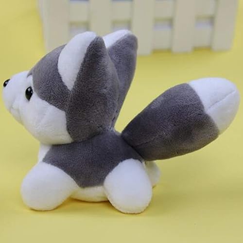 Miniatura 6 de Perro de peluche Husky de peluche llaveros juguetes cachorros adornos colgantes gris, Gris