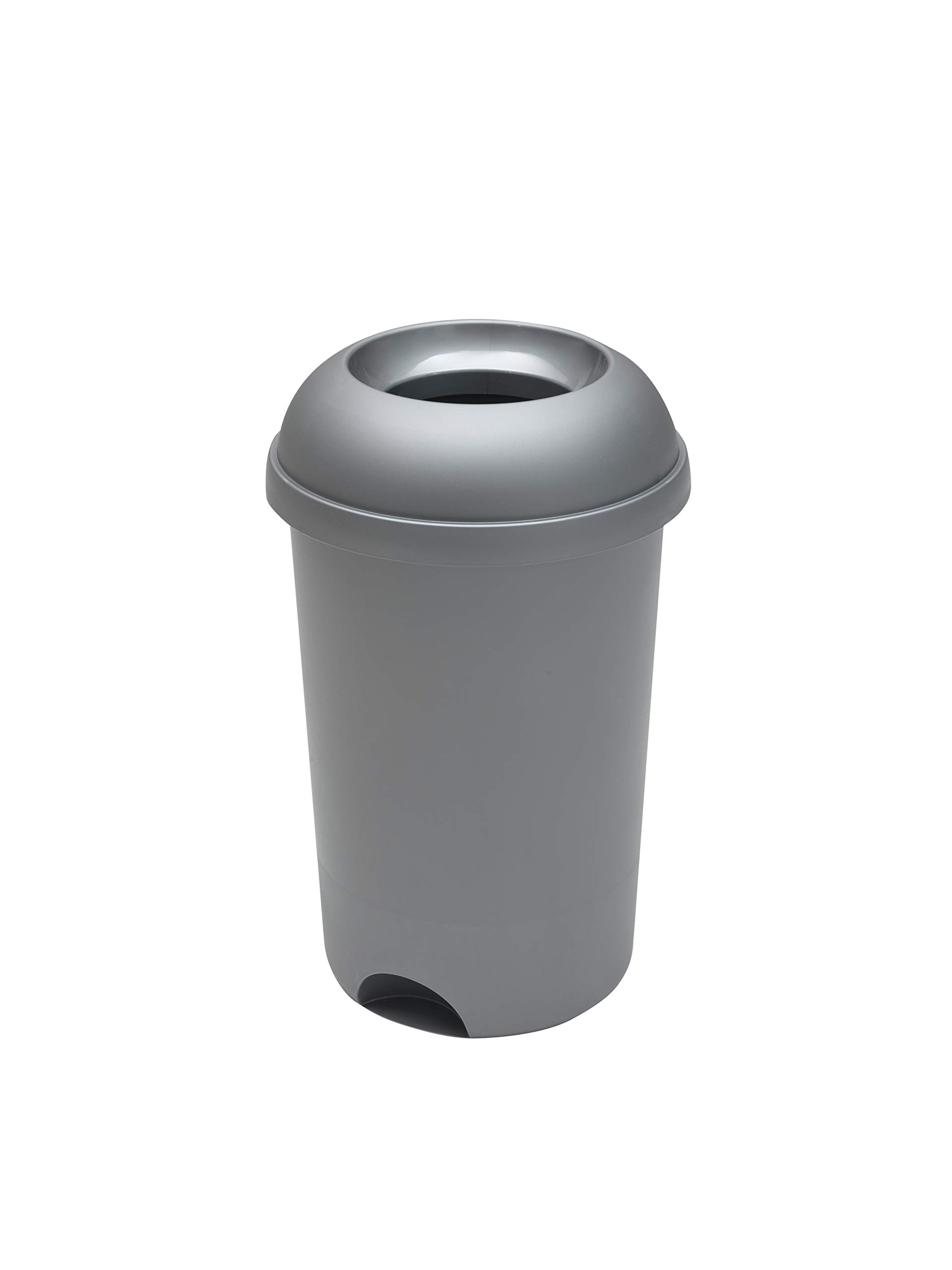 Addis Open 50 Litre Recycling Office Commercial Business Utility Waste Home Laundry Clothes, Metallic Grey Complete bin, 519099AMP