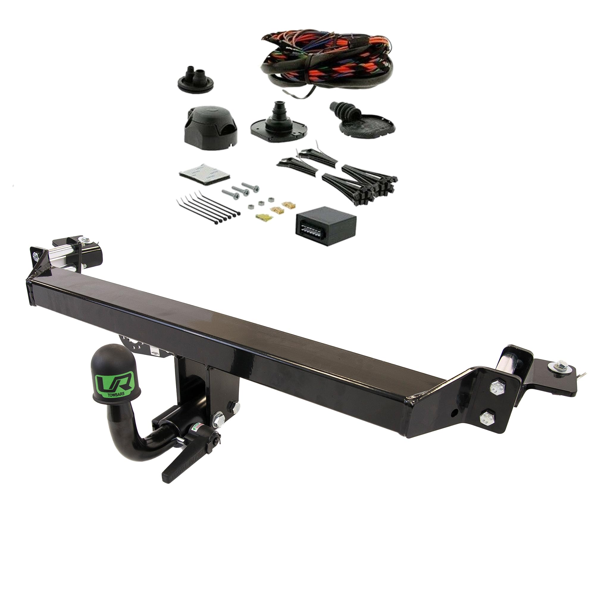 Umbra Rimorchi poziomy odłączany hak holowniczy i 7-pinowe okablowanie specyficzne 39033/C+TO29507U kompatybilne z Toyota RAV4 2015-2018