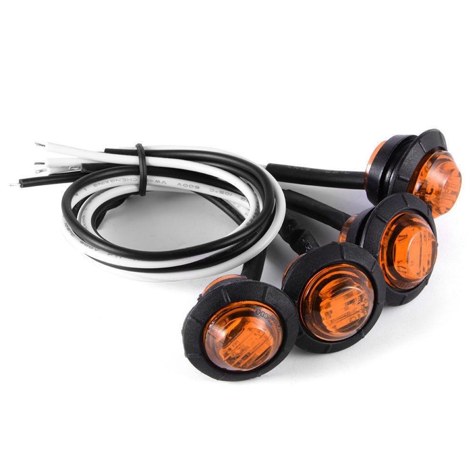 10 Feux De Gabarit LED Krtopo 12V/24V - Jaune - IP65 - Pour Camion, Remorque, Caravane