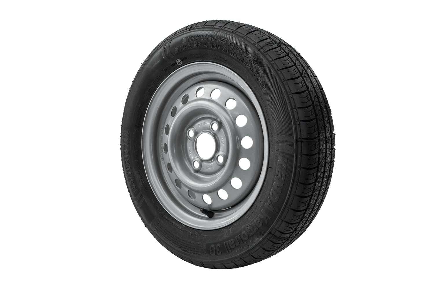 KENDA Rueda de Remolque 155/70 R13 con Llanta 4x98 ET30 y Carga de 375 kg, Neumático KargoTrail 3G de Alta Estabilidad para Remolques Ligeros y de Camping