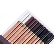 LI-GELISI Colored Charcoal Pencil 6 Colour Suit 12 PCS