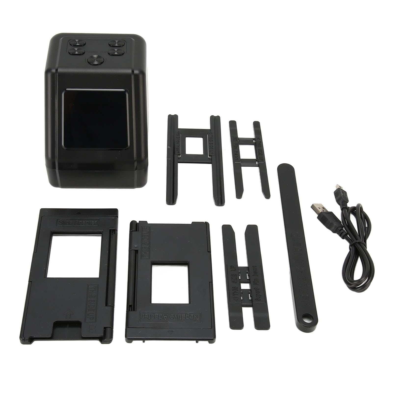 Film- und Diascanner, Digitaler Filmscanner, Konvertiert 135-, 126-, 110-, Super-8- und 8-mm-Filmnegative und Dias in 12-MP-JPG-Bilder, 2-Zoll, Digitaler Foto-Negativscanner