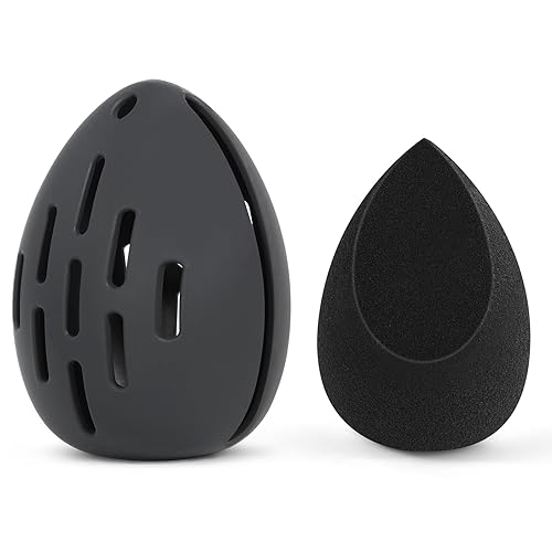 Miniatura 1 de Juego de soporte para esponja de maquillaje, soporte para licuadora de belleza transpirable, esponjas de maquillaje lavables de silicona, estuche de