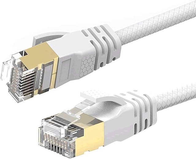 Reulin 5M Cat 7A Ultra Slim - Gigabit Ethernet Network Lan Cable Speed Up to 40Gbs-1000MHz Compatible With Cat5 Cat6 Cat7 Cat7A+ Switch Router Modem For High Speed Networks