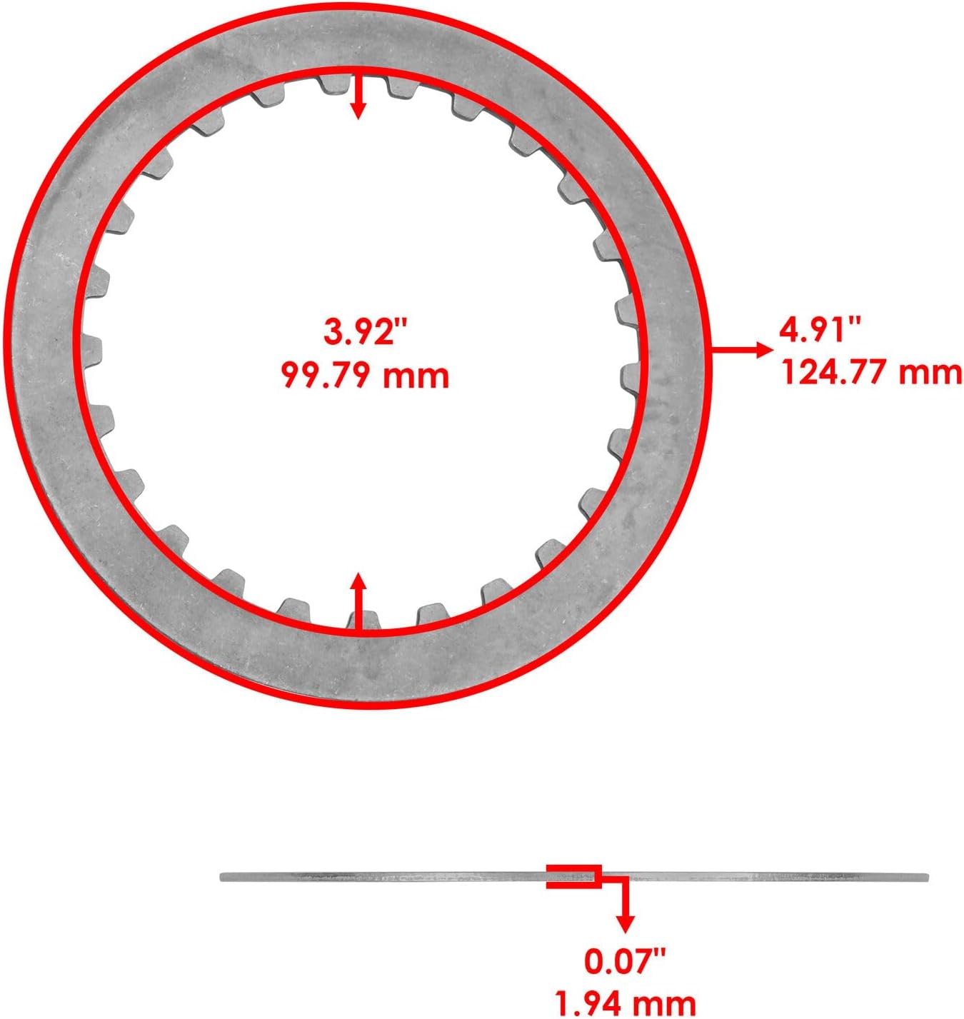Caltric Clutch Friction Steel Plates and Springs Kit Compatible with Honda CRF250F 2019-2023